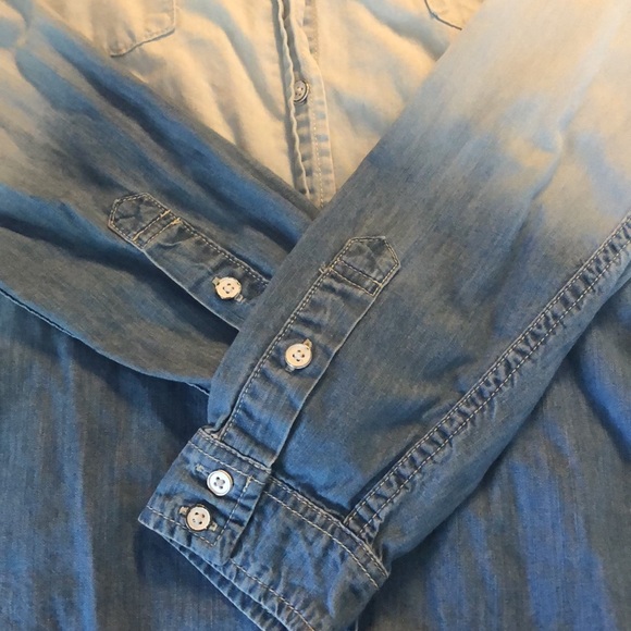 Victoria’s Secret Ombré Denim Button Down Shirt - Picture 3 of 7